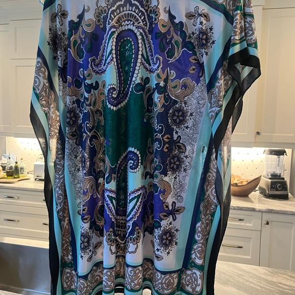 Mod INC INTERNATIONAL CONCEPTS caftan flowing top or cover up one size - Picture 14 of 17